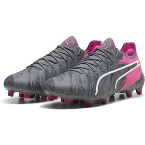 PUMA King Ultimate Gras / Kunstgras Voetbalschoenen (MG) Donkergrijs Roze