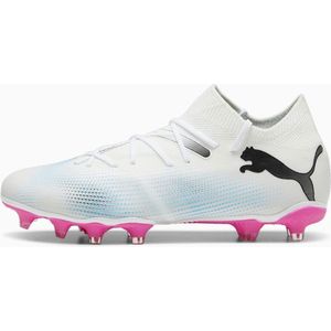 Puma Future 7 Match FG/AG Voetbalschoenen Wit/Zwart/Fuchsia