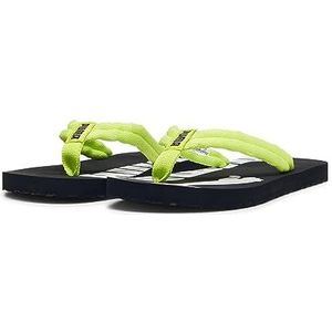 PUMA Epic Flip V2 Jr strand- en zwembadschoenen voor kinderen, uniseks, Lime Pow PUMA Zwart PUMA Wit, 38 EU