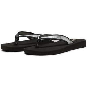 PUMA Sandy Flip Metallic Shine Flop voor dames, Puma Zwart PUMA Zilver PUMA Zwart, 35.5 EU