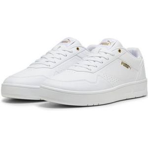 PUMA Unisex Court Classic Sneaker, wit goud, 9,5 UK, Puma Wit PUMA Goud, 44 EU