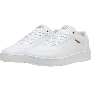 PUMA Court Classic Unisex Sneakers - PUMA White-PUMA Gold - Maat 44.5
