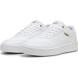 PUMA - Court Classic - Sneakers - Wit/Goud - Synthetisch Bovenwerk