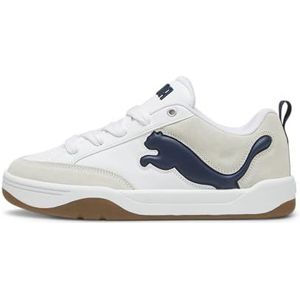 PUMA Unisex Park Lifestyle SD Sneaker, White-Club Navy-Vapor Grijs, 11 UK, Puma White Club Navy Damp Grijs, 46 EU