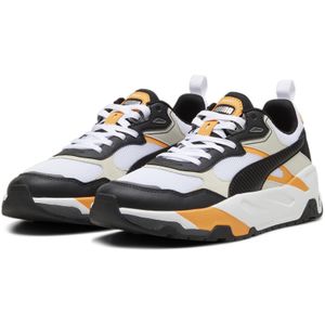 Puma Trinity sneakers wit/zwart/lichtgrijs/oranje