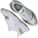 PUMA Cassia Metallic Shine Sneakers voor dames, Puma White PUMA Gold PUMA Silver Vapor Grey, 38 EU
