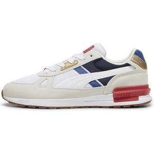 Puma Graviton Pro heren Sneaker, Warm Wit PUMA White Club Navy Club Rood, 37 EU