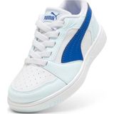PUMA Rebound V6 Lo AC PS Sneakers voor kinderen, uniseks, Puma White Cobalt Glaze Dewdrop, 28 EU