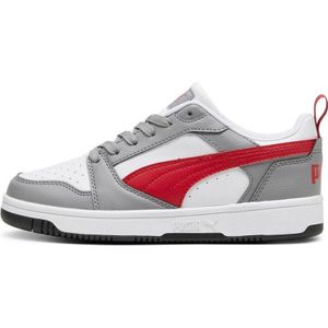 Puma Rebound V6 Lo Jr Sneaker uniseks-kind, STORMY SLATE-CLUB RED-PUMA BLACK, 36 EU
