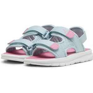 PUMA Unisex Kid's Evolve Sandaal Ps Slide, Turquoise Surf Fast Roze PUMA Wit, 2 UK Child