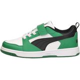 PUMA Rebound V6 Lo sneakers, Groen/Zwart/Wit, Maat 28,5