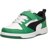 PUMA Rebound V6 Lo sneakers, Groen/Zwart/Wit, Maat 28,5