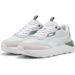 PUMA Runtamed Platform Jr Sneaker voor meisjes, Dauwdruppel PUMA Witte Druif Mist Eucalyptus, 35.5 EU