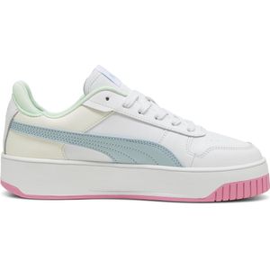 PUMA Carina Street dames Sneaker Low top, PUMA WHITE-TURQUOISE SURF-PUMA SILVER, 36 EU