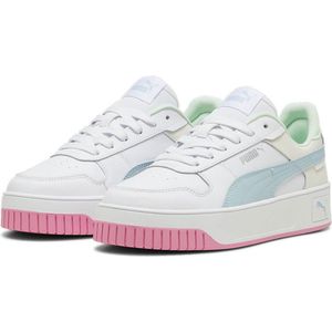 PUMA Carina Street Sneaker dames,Puma Wit Turquoise Surf Puma Zilver,40 EU