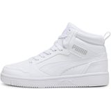 PUMA - Rebound Sneakers - Grijs/Wit - Synthetisch Bovenwerk - Halfhoog Model
