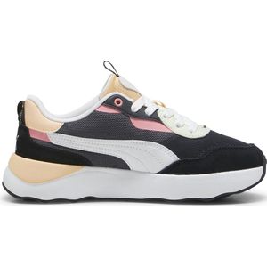 PUMA Runtamed Platform Jr Sneaker voor meisjes, Strong Grey PUMA White Peach Fizz PUMA Black Passievrucht, 6 UK