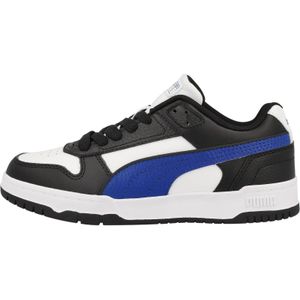 PUMA - Rebound Game Low - Sneakers - Zwart Wit Blauw - Materiaalmix