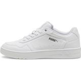 PUMA Dames Court Classy Sneaker, wit zilver, 4 UK, Puma White Puma Zilver, 37 EU