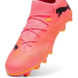 PUMA - Future 7 Match Fg/Ag Jr Voetbalschoen - Sunset Glow - PUMA Black