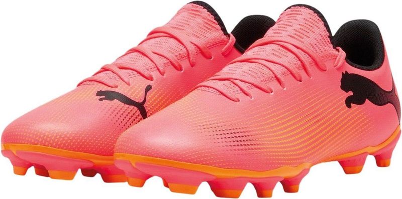 Puma - FUTURE 7 PLAY FG/AG - Voetbalschoenen - Roze - Synthetisch Materiaal