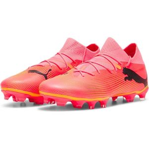Puma - Future 7 Match FG/AG - Voetbalschoenen - Zwart - Gerecycled Materiaal