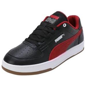 PUMA Unisex CAVEN 2.0 Retro Sneaker, Black-Club ROOD Wit, 6.5 UK, Puma Zwart Club Rood Puma Wit, 40 EU
