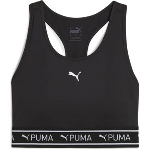 Puma 4keeps elastische sport bh in de kleur zwart.