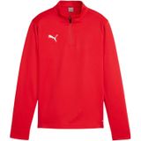 PUMA - teamGOAL - Trainingstrui - Rood Wit - 1/4-Zip Kids