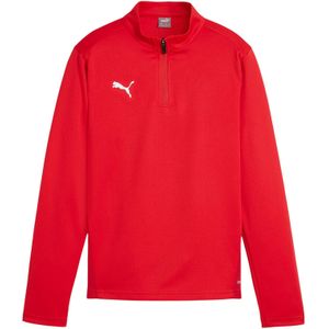 PUMA - teamGOAL - Trainingstrui - Rood Wit - 1/4-Zip Kids