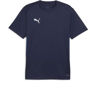 PUMA - teamGOAL - Voetbalshirt - Donkerblauw Wit - 100% Gerecycled Polyester
