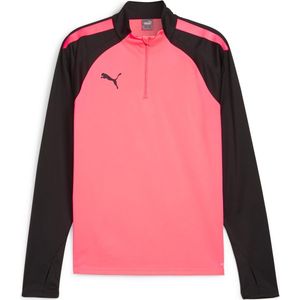 PUMA teamLIGA 1/4 Zip Top - Sunset Glow - Puma Black - Sporttop