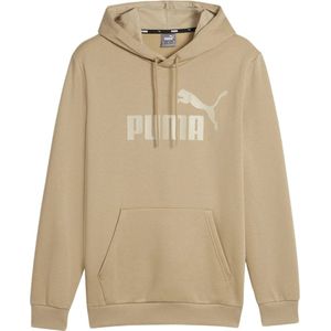 Hoodie essentiel, groot logo PUMA. Katoen materiaal. Maten XXL. Kastanje kleur