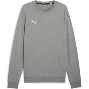 PUMA - teamGOAL Casuals Crew Neck - Sporttrui - Medium Gray Heather - Puma White
