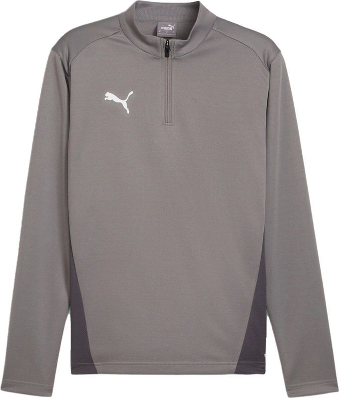 Puma teamgoal training 1/4 zip top in de kleur grijs