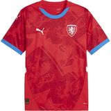 PUMA Tsjechië Voetbal 2024 thuisshirt voor Heren, Rood, Maat XS