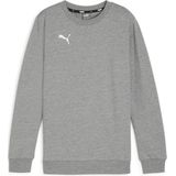 PUMA teamGOAL Casuals Crew Neck Sweat Jr Jongens sporttrui - Medium Gray Heather-Puma White