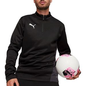 PUMA - teamGOAL - Trainingstrui - Zwart Wit Grijs - 1/4-Zip