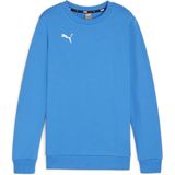 PUMA - Sweater - Ronde Hals - Blauw - Katoen - Geborduurd Logo