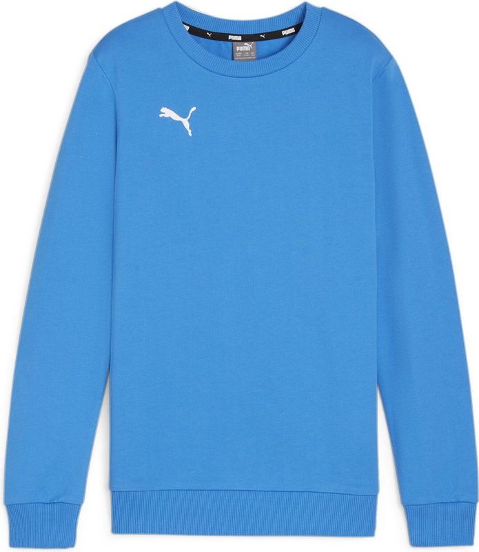 PUMA - Sweater - Ronde Hals - Blauw - Katoen - Geborduurd Logo