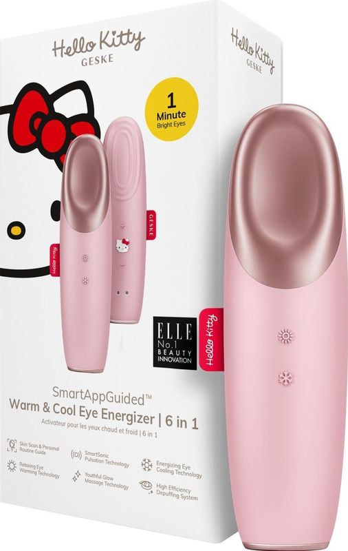 Geske Cool &amp  Warm 6in1 Augenmassagegerät mit Anwendung (Hello Kitty rosa)