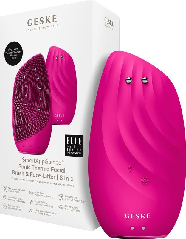 Geske Sonic Thermo Facial Brush & Face-Lifter 8 in 1 Magenta 1 st