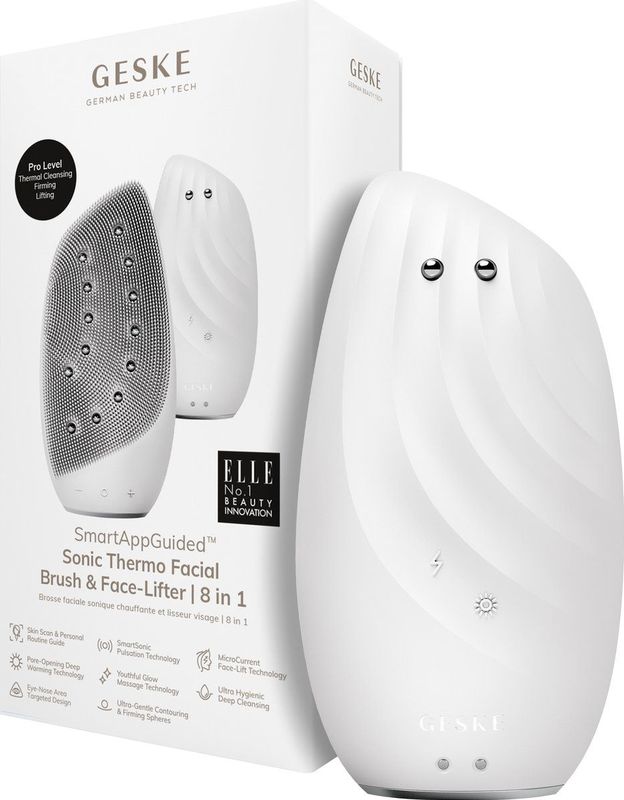 SmartAppGuided™ Gezichtsborstel - Wit - Huidverzorging - 8 in 1