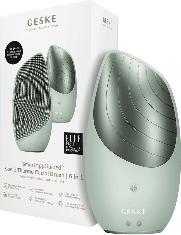 Sonic Thermo Facial Brush - 6 in 1 - Gezichtsreinigers - Wit - Kunststof