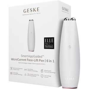 GESKE | SmartAppGuided™ MicroCurrent Face-Lift Pen | 6 in 1 | Tools voor huidverzorging | Anti-aging apparaat | Facelift | Jonge huid zonder rimpels | Gezichtsapparaat
