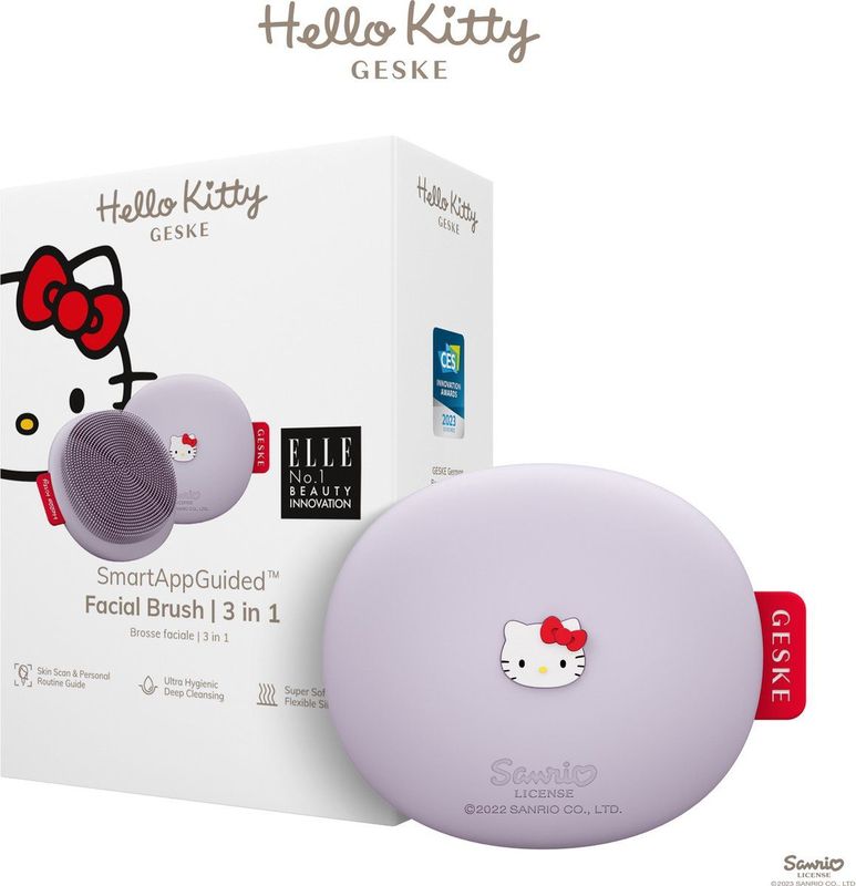 SmartAppGuided™ Gezichtsborstel - Hello Kitty - Siliconen - 3 in 1
