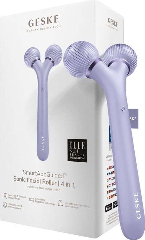 SmartAppGuided - Sonische Gezichtsroller - 4 in 1 - Huidversteviging - Alle Huidtypes