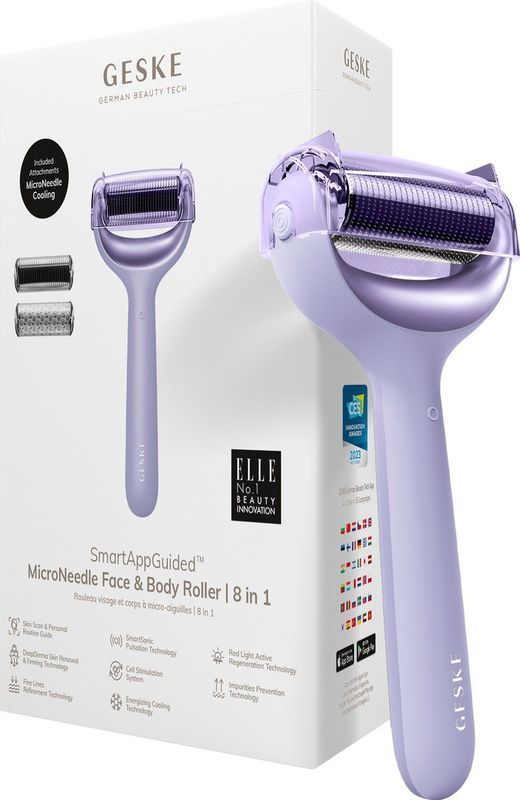 SmartAppGuided™ MicroNeedle Gezichts- en Lichaamsroller - 8 in 1 - Huidverzorging