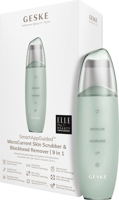 GESKE - SmartAppGuided MicroCurrent Huidscrubber - Gezichtsreiniging - 9 in 1 - Anti-aging