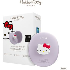 GESKE x Hello Kitty | SmartAppGuidedâ„¢ Facial Brush | 3-in-1 | Gezichtsborstel | Reinigingsborstel | Siliconen gezichtsborstel | Huidreiniging | Huidverzorging | Zachte reiniging | Gezichtsreiniger